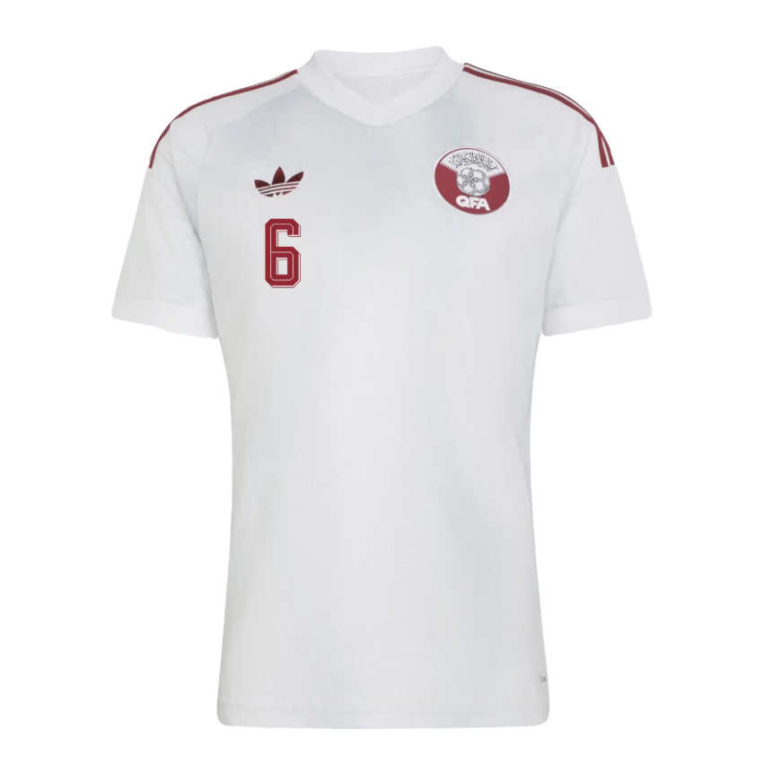 Qatar Fotbollströja VM 2026 Bortatröja Abdulaziz Hatem 6 Herr Kortärmad-1