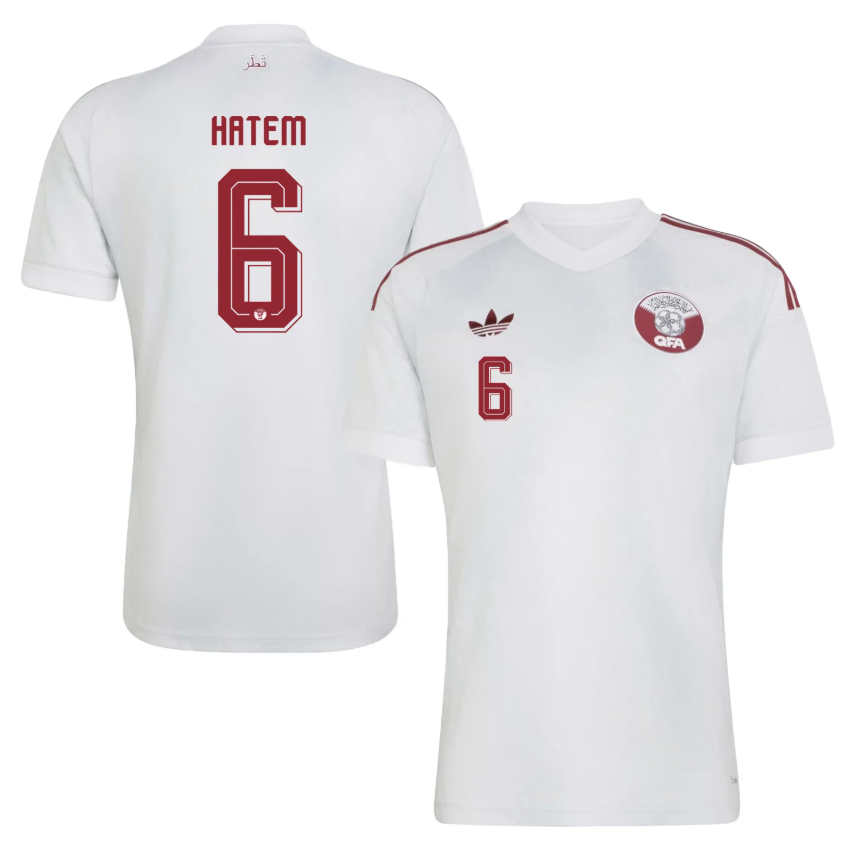 Qatar Fotbollströja VM 2026 Bortatröja Abdulaziz Hatem 6 Herr Kortärmad-2