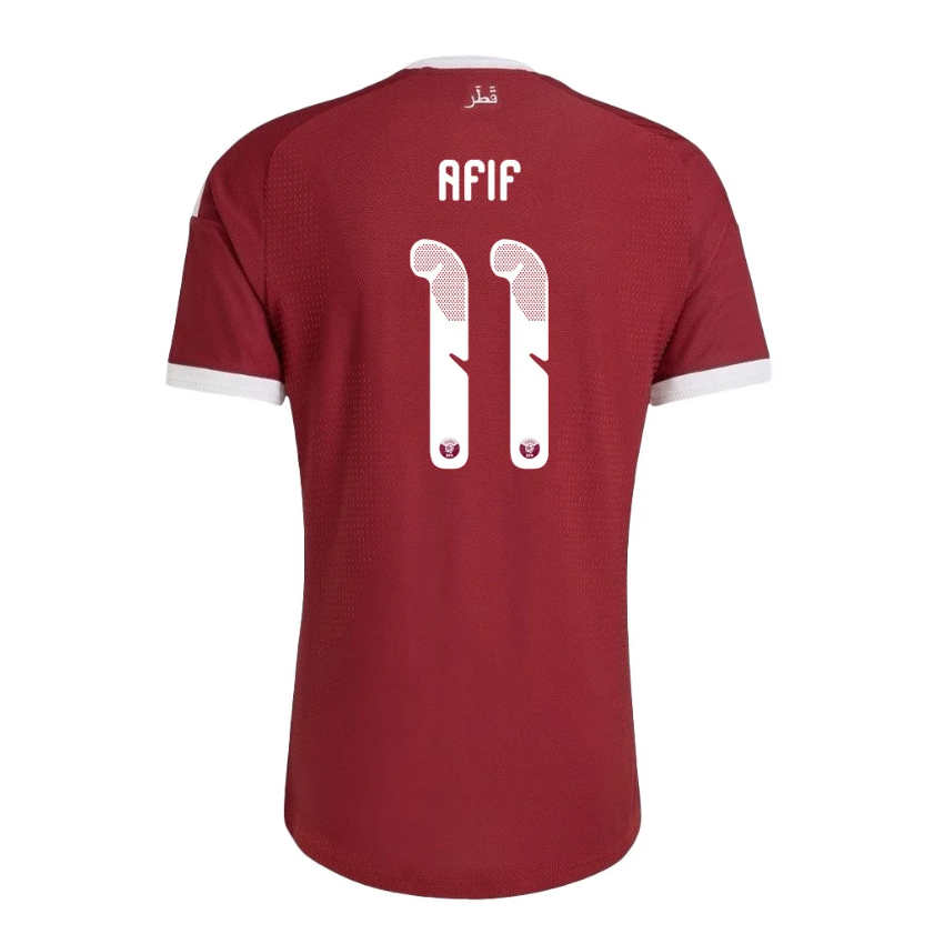 Qatar Fotbollströja VM 2026 Hemmatröja Akram Afif 11 Herr