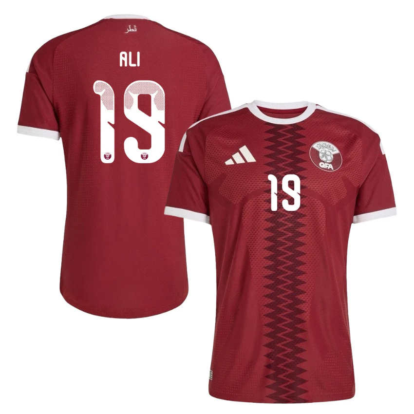 Qatar Fotbollströja VM 2026 Hemmatröja Almoez Ali 19 Herr -2