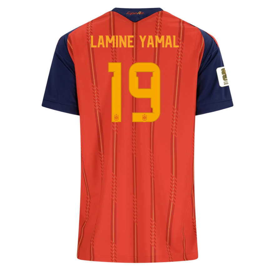 Spanien Hemmaställ VM 2026 Lamine Yamal 19 Dam matchtröja med VM-Patch