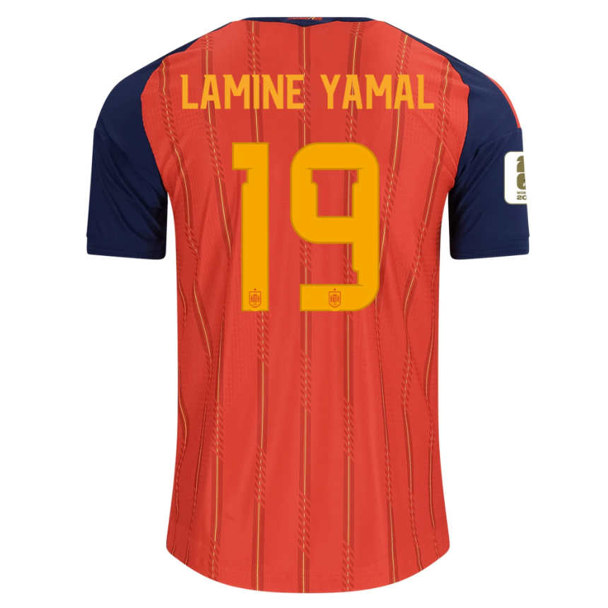 Spanien Hemmaställ VM 2026 Lamine Yamal 19 Herr matchtröja med VM-Patch