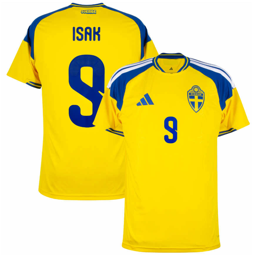 Sverige Hemmaställ VM 2026 Alexander Isak 9 Replica matchtröja