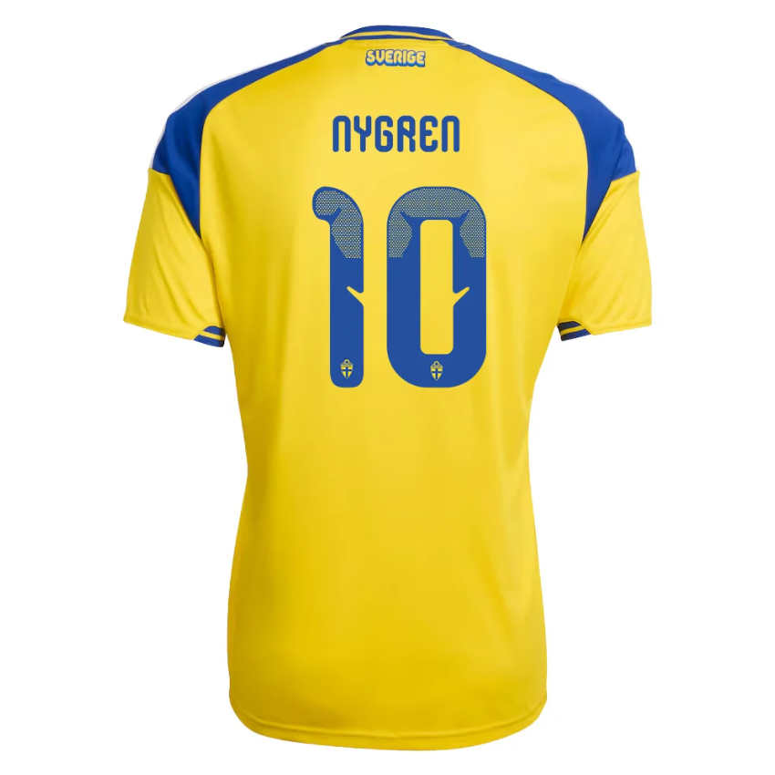 Sverige Matchtröja VM 2026 Hemmatröja Benjamin Nygren 10 Herr Kortärmad