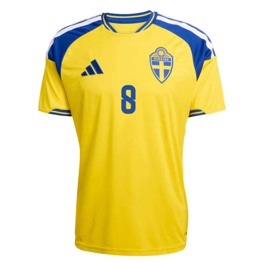 Sverige Matchtröja VM 2026 Hemmatröja Daniel Svensson 8 Herr Kortärmad-2