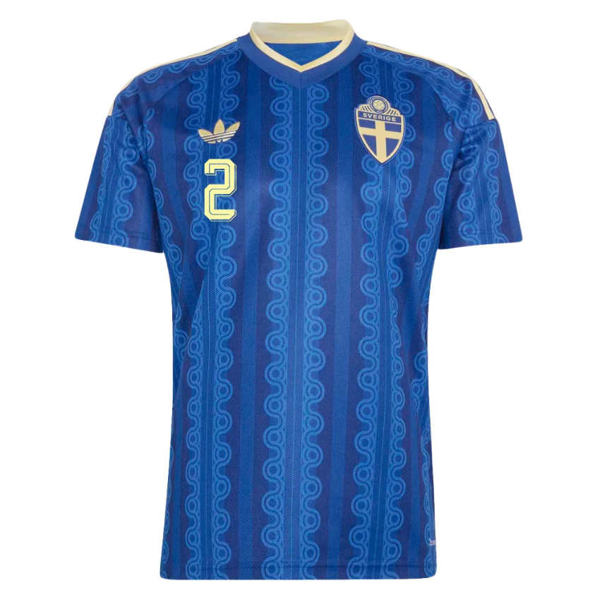 Sverige Matchtröja VM 2026 Bortatröja Gustaf Lagerbielke 2 Herr Kortärmad-1