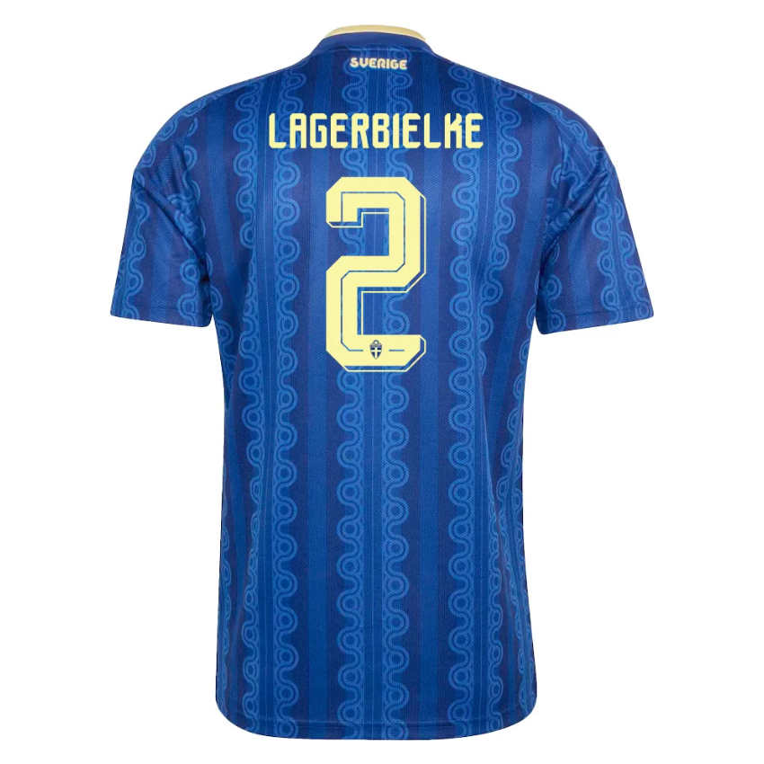 Sverige Matchtröja VM 2026 Bortatröja Gustaf Lagerbielke 2 Herr Kortärmad