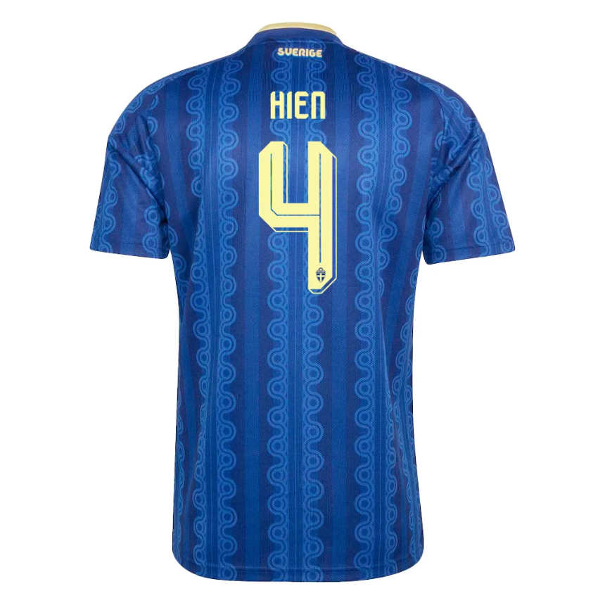 Sverige Matchtröja VM 2026 Bortatröja Isak Hien 4 Herr Kortärmad