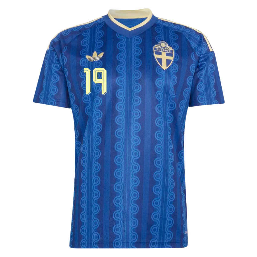 Sverige Matchtröja VM 2026 Bortatröja Mattias Svanberg 19 Herr Kortärmad-1