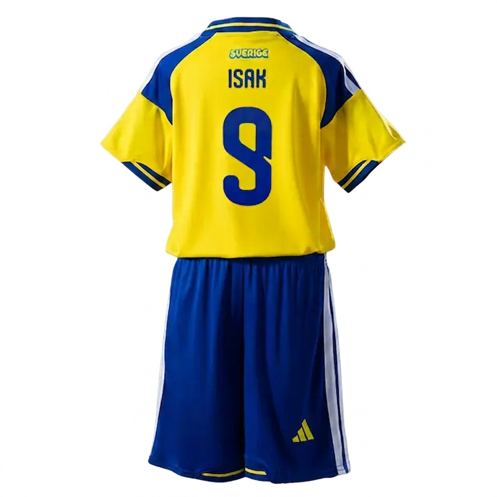 Sverige VM 2026 Hemmaställ Barn Alexander Isak 9 Tröja + Shorts