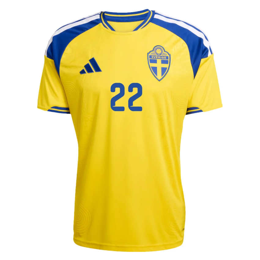 Sverige Matchtröja VM 2026 Hemmatröja Besfort Zeneli 22 Herr Kortärmad-1