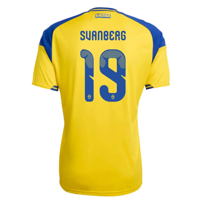 Sverige Matchtröja VM 2026 Hemmatröja Mattias Svanberg 19 Herr Kortärmad