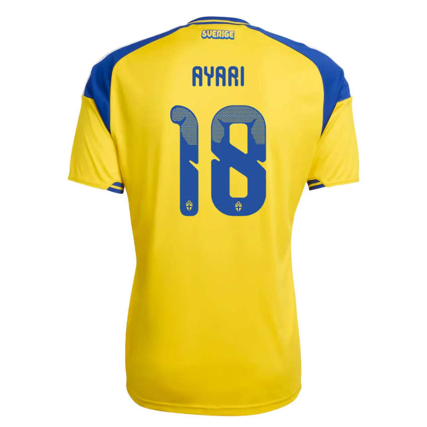 Sverige Matchtröja VM 2026 Hemmatröja Yasin Ayari 18 Herr Kortärmad