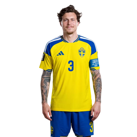 Sverige Matchtröja VM 2026 Victor Lindelöf 3 – Hemmatröja Herr