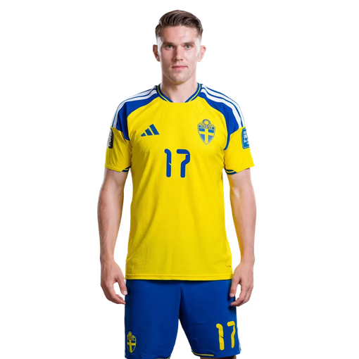 Sverige Matchtröja VM 2026 Viktor Gyökeres 17 – Hemmatröja Herr