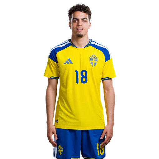 Sverige Matchtröja VM 2026 Yasin Ayari 18 – Hemmatröja Herr