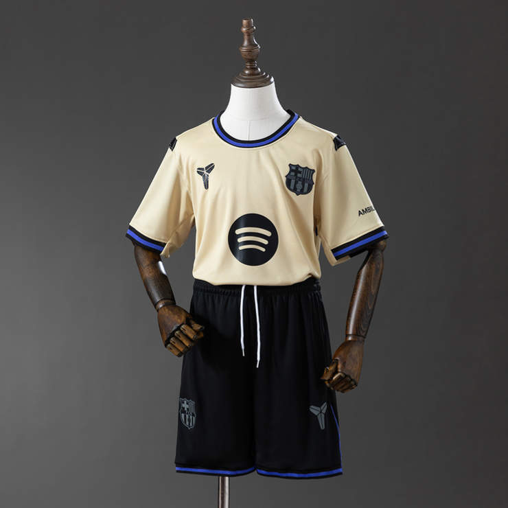 Fotbollströjor Barn Barcelona 2025/26 Bortaställ Fotbollsställ med Shorts