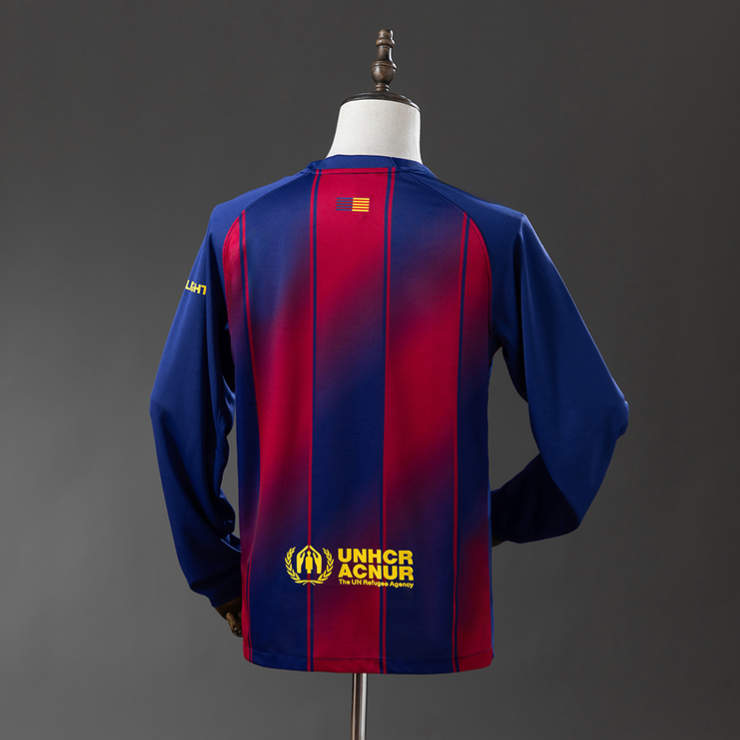 Billiga Fotbollströjor Herr Barcelona 2025/26 Hemmatröja Långärmad-1