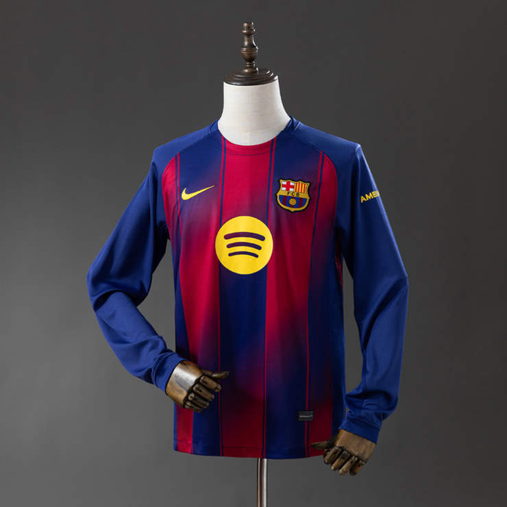 Billiga Fotbollströjor Herr Barcelona 2025/26 Hemmatröja Långärmad