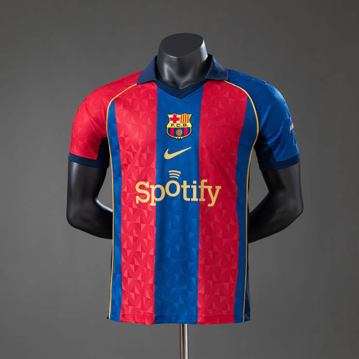 Billiga Fotbollströjor Herr Barcelona 2026/27 Special Edition Blå Röd Kortärmad