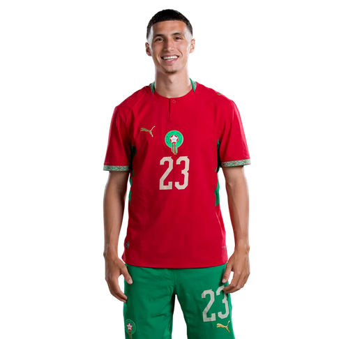 Marocko Matchtröja VM 2026 Bilal El Khannouss 23 Hemmaställ Herr Fotbollsställ