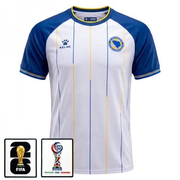 Bosnien och Hercegovina VM 2026 Bortaställ matchtröja med VM-Patch Herr