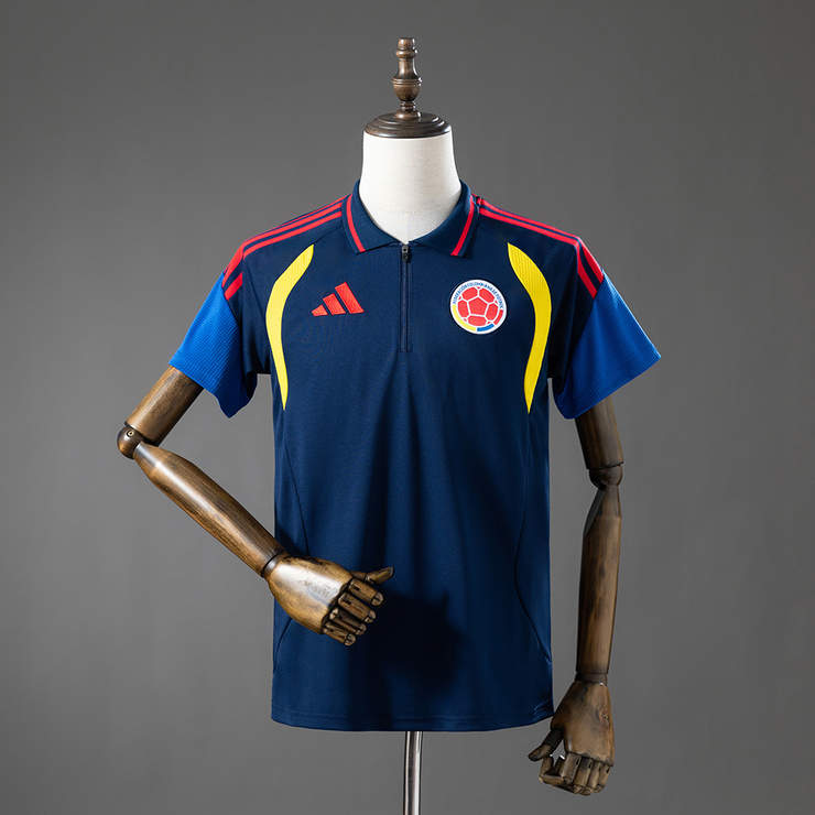 Colombia VM 2026 Träningspolo Marinblå Matchtröja Herr