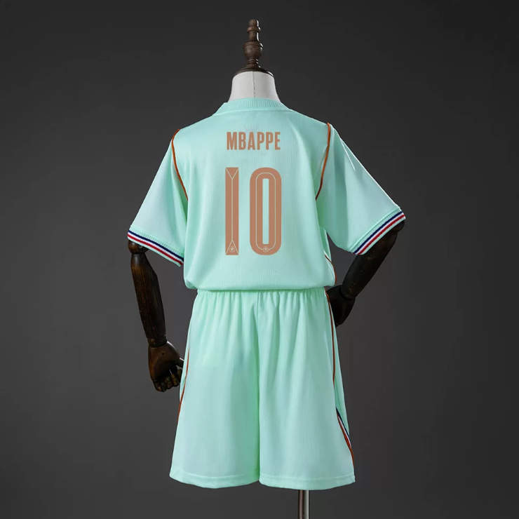 Frankrike VM 2026 Bortaställ Barn Kylian Mbappé 10 matchtröja Set