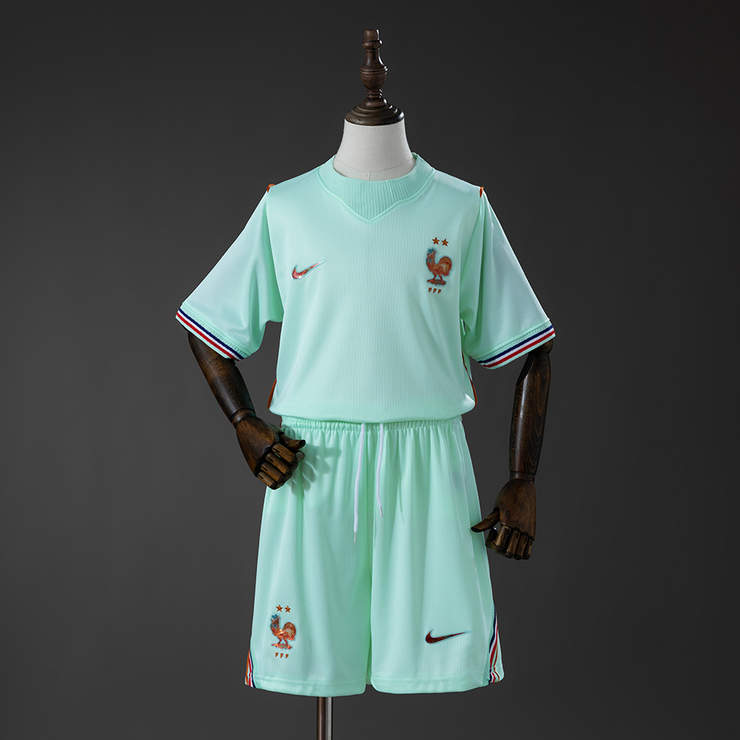 Barn Frankrike VM 2026 Bortaställ Matchtröja med Shorts