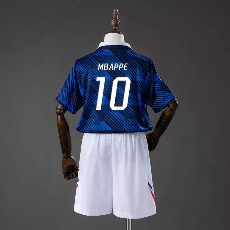 Frankrike VM 2026 Hemmaställ Barn Kylian Mbappé 10 matchtröja Set