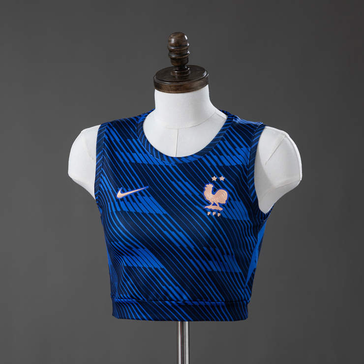 Dam Frankrike VM 2026 Hemmaställ Crop Top – Fotbollslinne