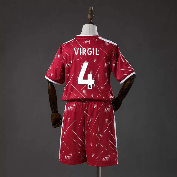Fotbollströja Liverpool 2026/27 Hemmatröja Virgil van Dijk 4 Barn Set