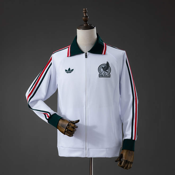 Mexiko Bortatröja VM 2026 Anthem Jacket Vit – Fotbollsjacka Herr