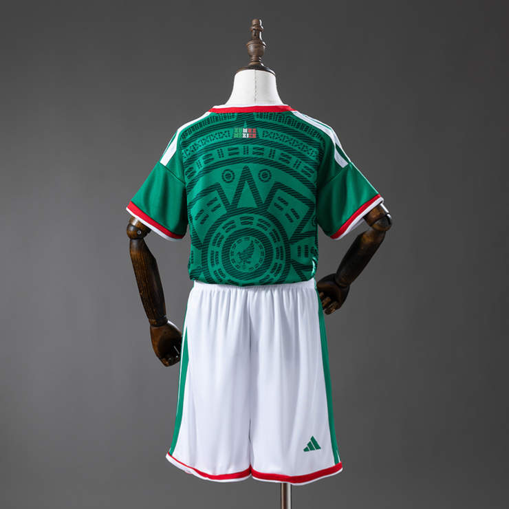 Mexiko Hemmatröja VM 2026 Barn – matchtröja med Shorts-1