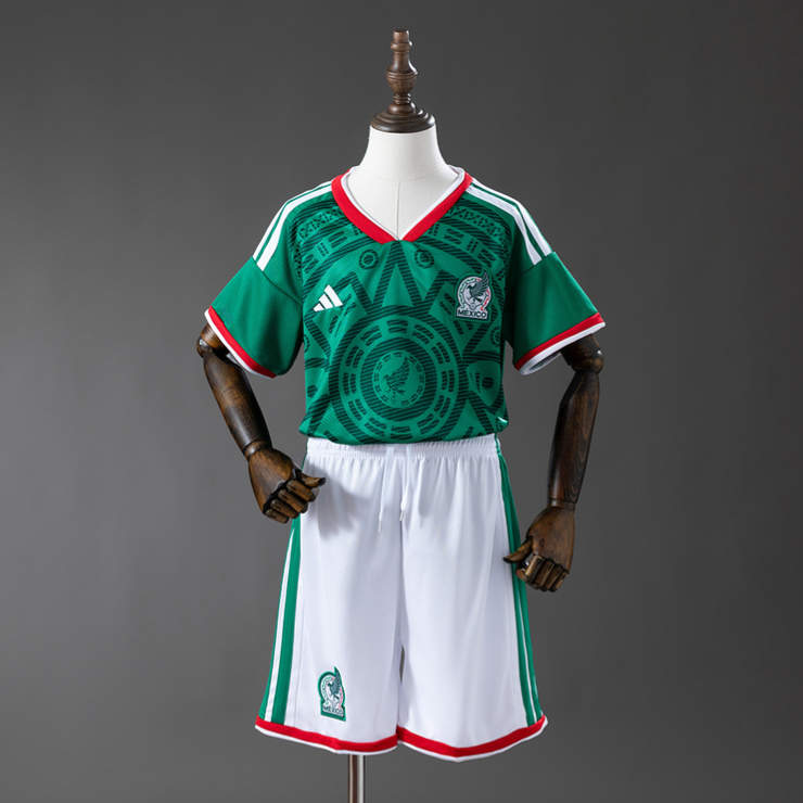Mexiko Hemmatröja VM 2026 Barn – matchtröja med Shorts