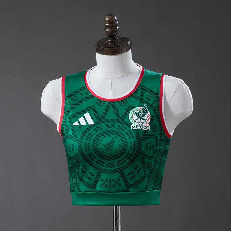 Mexiko VM 2026 Hemmaställ Crop Top – Fotbollslinne Dam