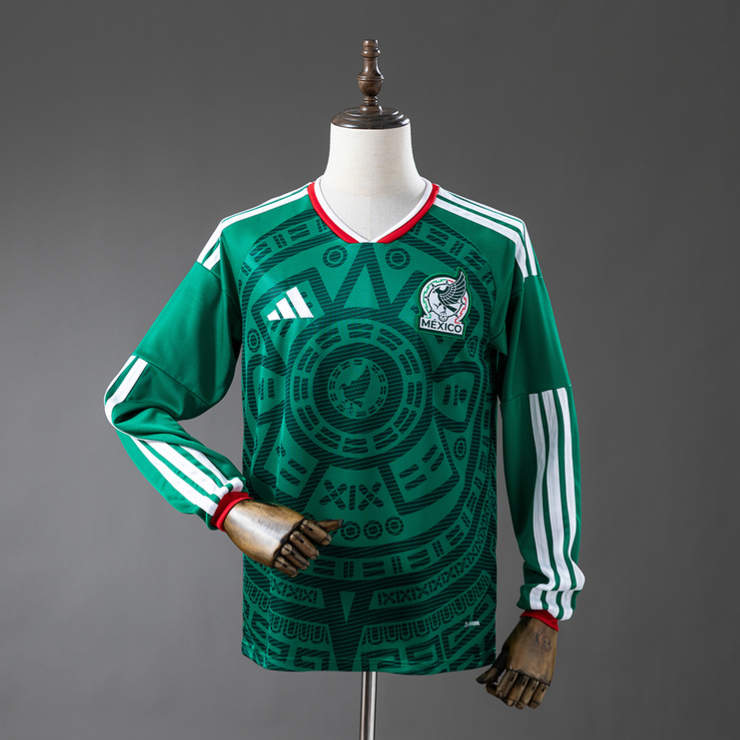 Mexiko Hemmatröja VM 2026 Långärmad Matchtröja Herr