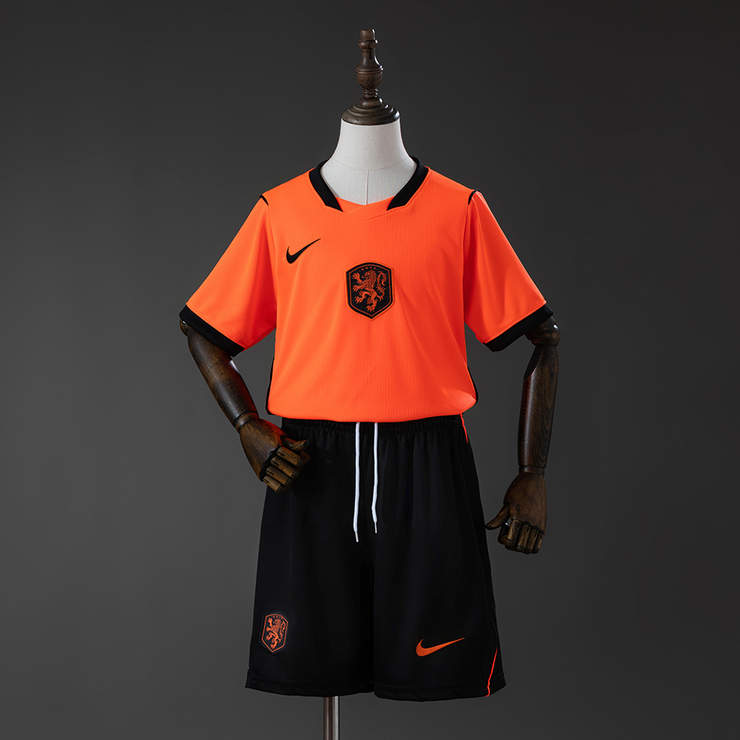 Barn Nederländerna VM 2026 Hemmaställ Matchtröja med Shorts