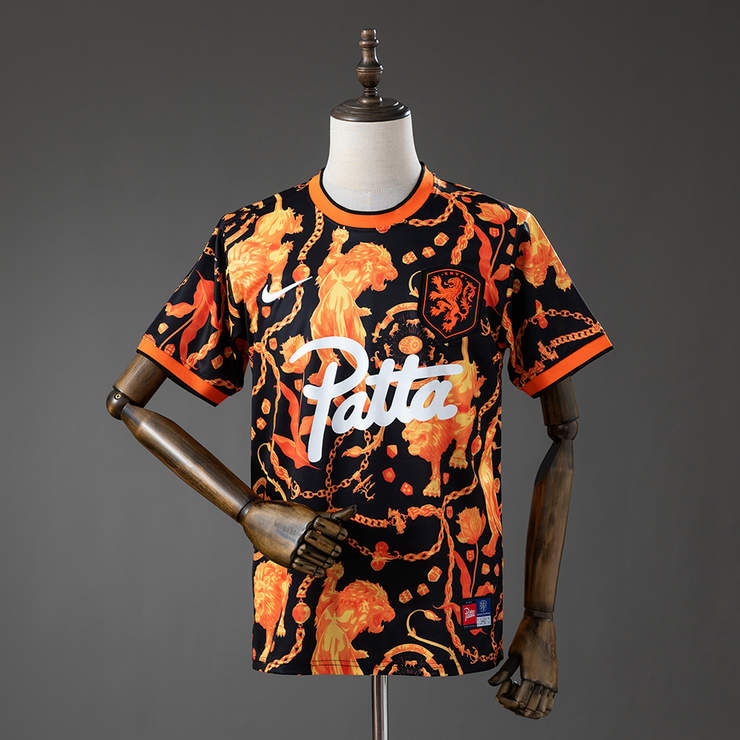 Nederländerna x Patta VM 2026 Specialutgåva Matchtröja Orange/Svart