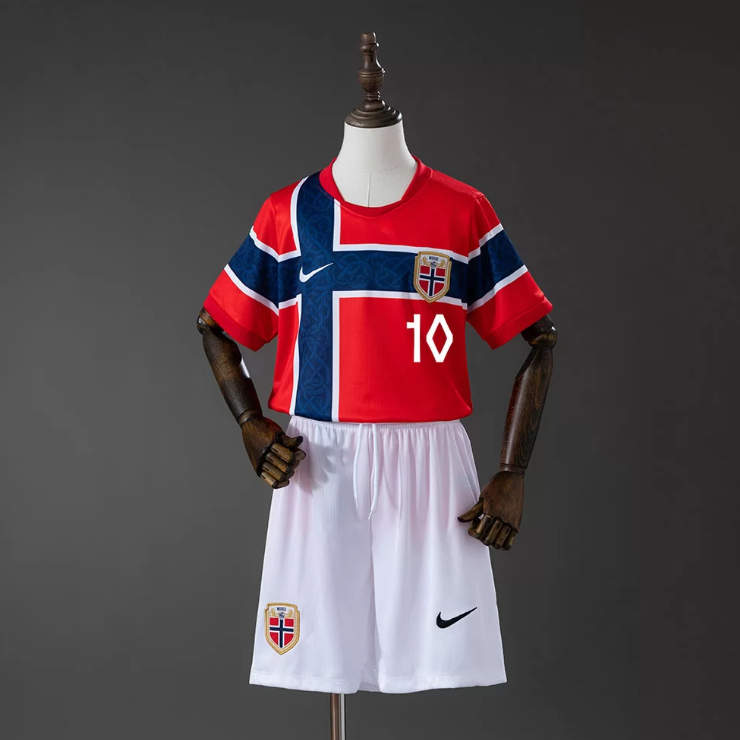 Norge Landslag VM 2026 Hemmaställ Barn Martin Ødegaard 10 Fotbollsställ med Shorts