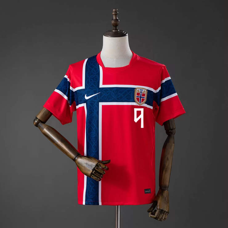 Norge Hemmaställ VM 2026 Erling Haaland 9 Matchtröja Herr