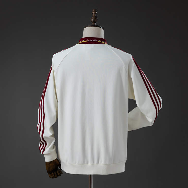 Spanien Bortaställ VM 2026 Anthem Jacket Vit – Fotbollsjacka Herr-1