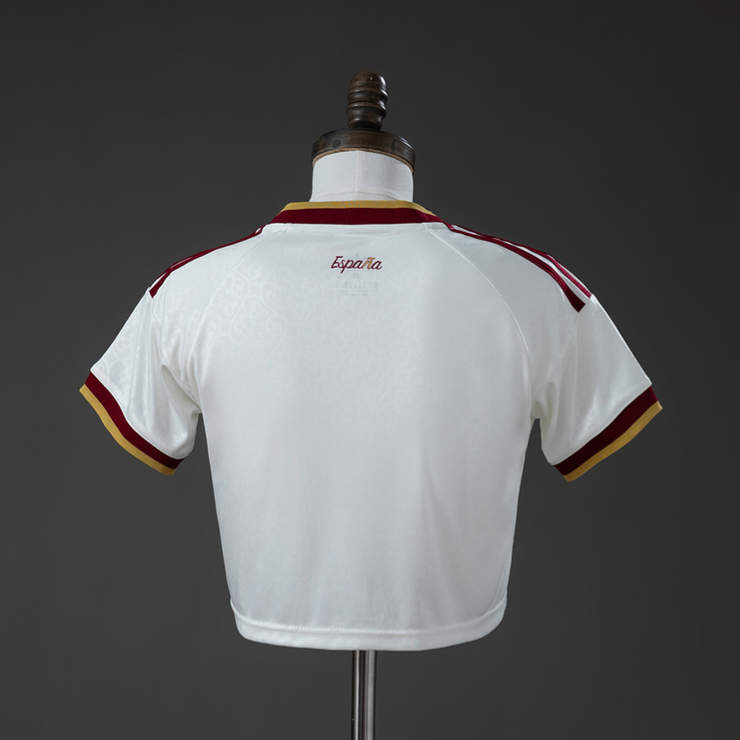 Spanien Bortaställ VM 2026 Crop Top – Matchtröja Dam-1