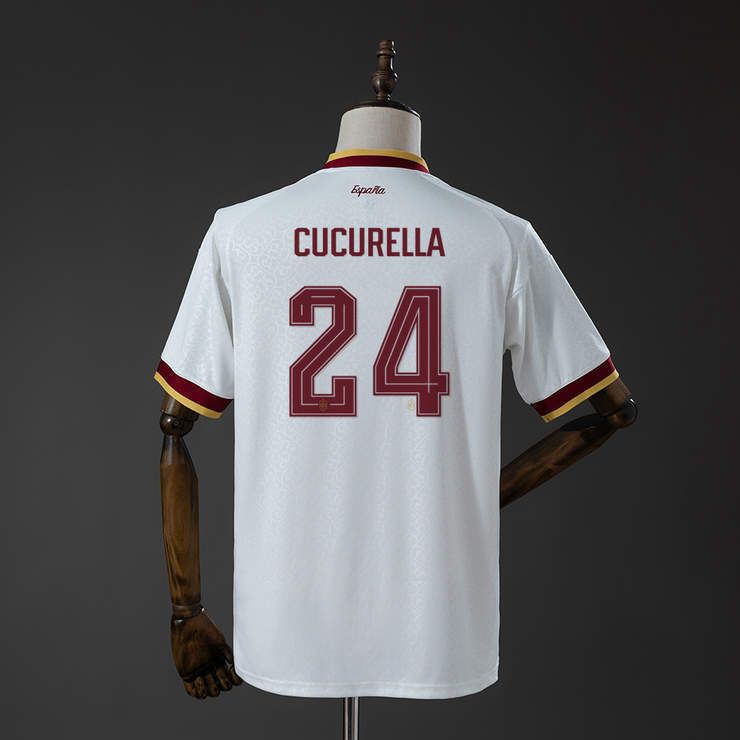 Spanien VM 2026 Bortaställ Herr Marc Cucurella #24 Matchtröja Mästarutgåva
