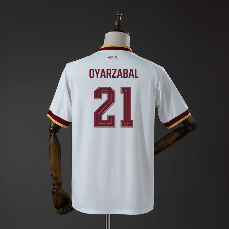 Spanien VM 2026 Bortaställ Herr Mikel Oyarzabal #21 Matchtröja Mästarutgåva