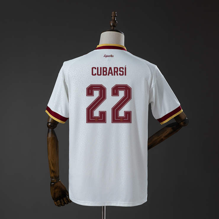 Spanien VM 2026 Bortaställ Herr Pau Cubarsí #22 matchtröja Mästarutgåva