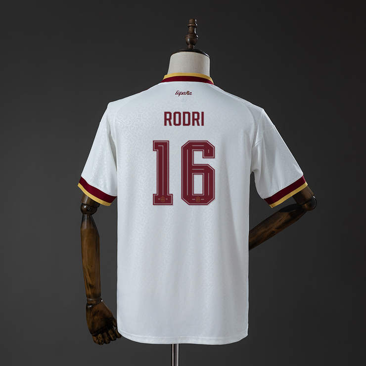 Spanien VM 2026 Bortaställ Herr Rodri #16 Matchtröja Mästarutgåva