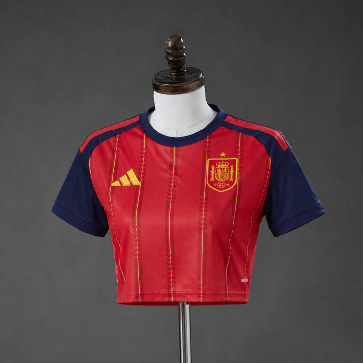 Spanien Hemmaställ VM 2026 Crop Top – Matchtröja Dam