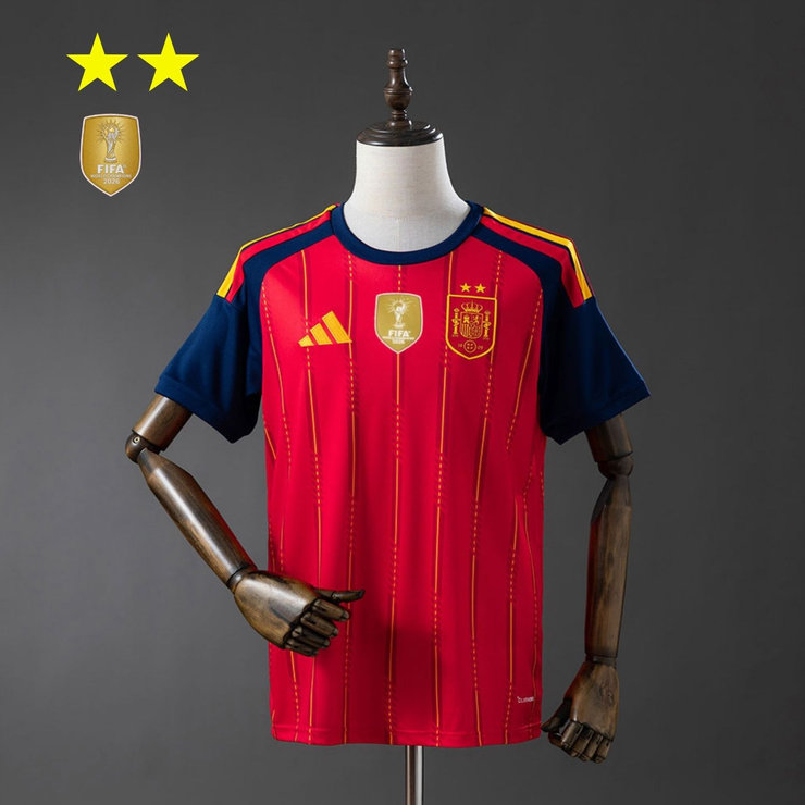 Spanien VM 2026 Hemmaställ Herr Dani Olmo #10 Matchtröja Mästarutgåva-2
