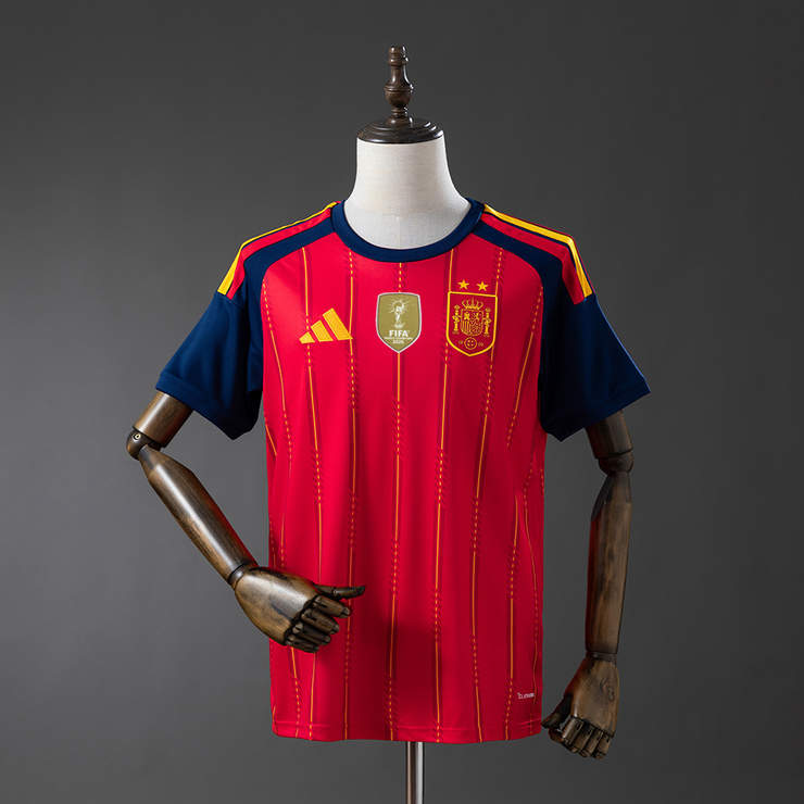 Spanien VM 2026 Hemmaställ Herr Gavi #9 Matchtröja Mästarutgåva-2